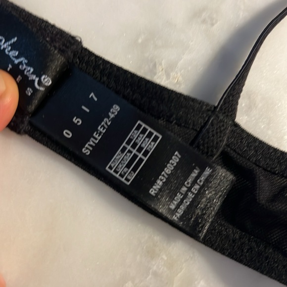 Elle Macpherson Intimates Balcony Bra Black Silk Size 34A - Picture 7 of 8